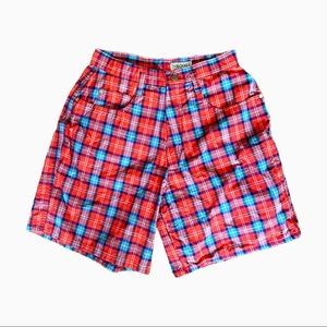 Vintage High-waisted Plaid Shorts
